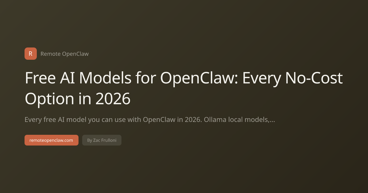 Free AI Models for OpenClaw: Every No-Cost Option in 2026
