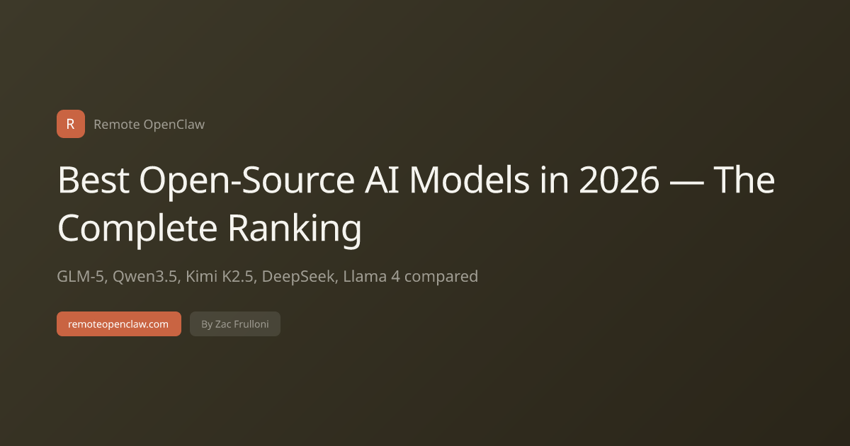 Best Open-Source AI Models in 2026 — The Complete Ranking