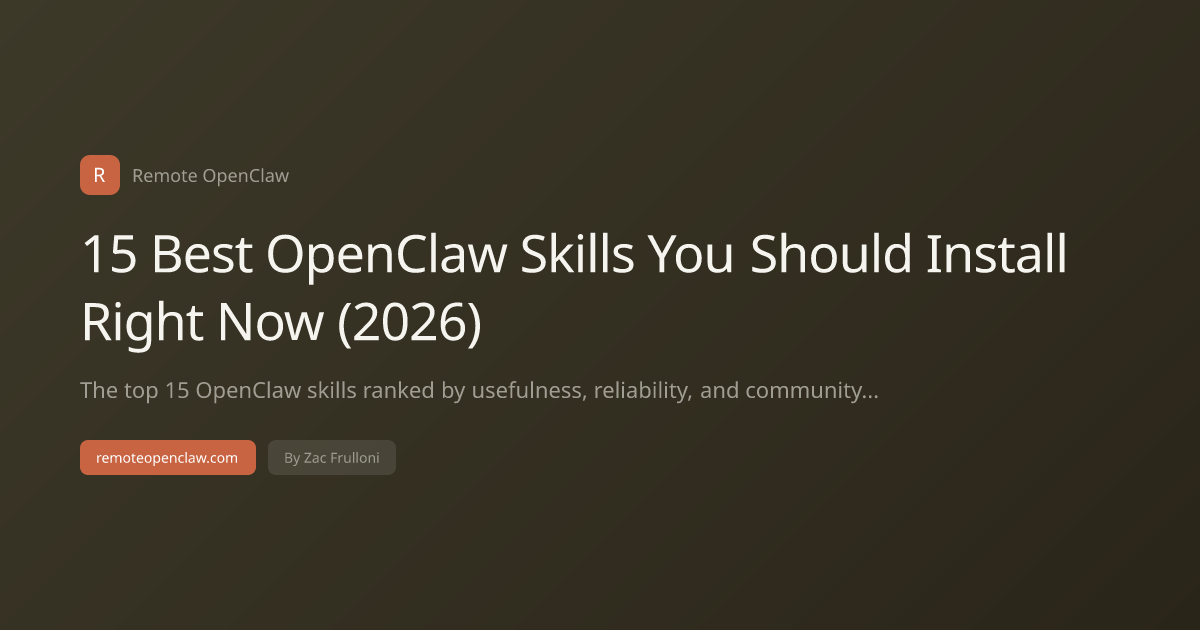 15 Best OpenClaw Skills You Should Install Right Now (2026)