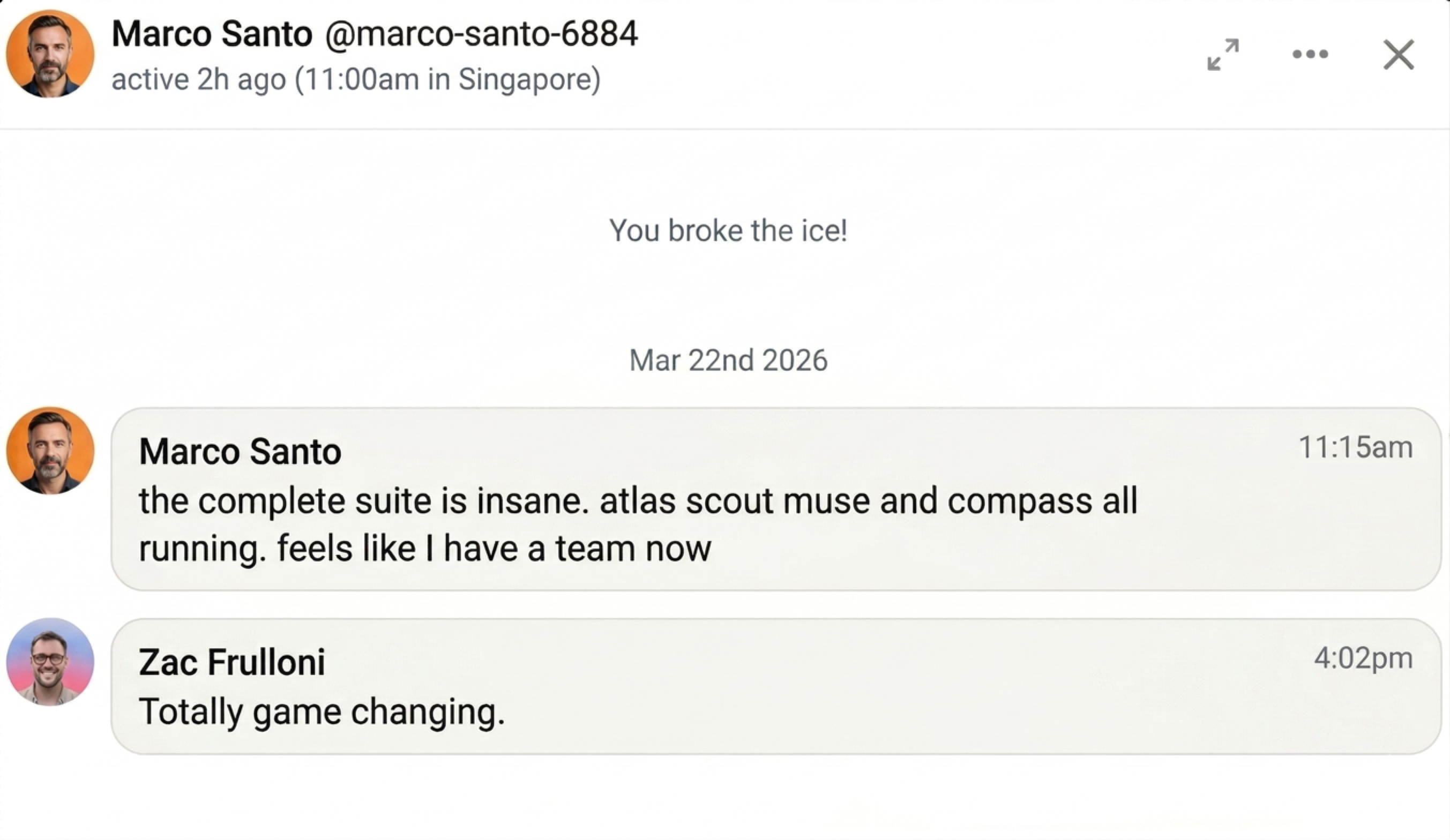 Marco Santo: the complete suite is insane, feels like I have a team